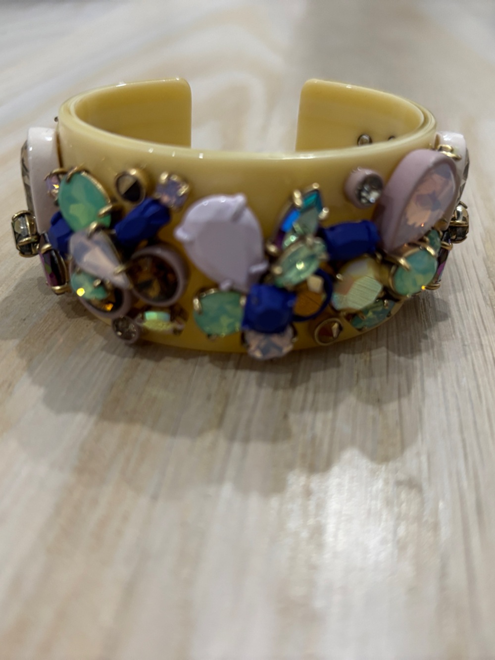 J.crew Yellow Crystal-Embellished Cuff Bracelet - Women's Jewelry